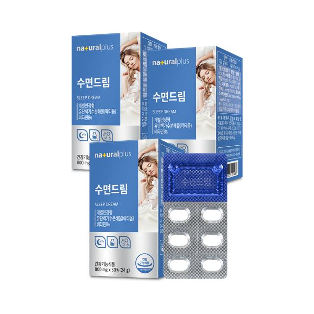 내츄럴플러스 락티움 수면드림 24g, 30정, 3개