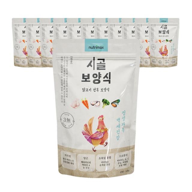 뉴트리맥스 시골보양식 강아지 보양죽 닭고기와 전복 12p, 닭, 1세트, 120g