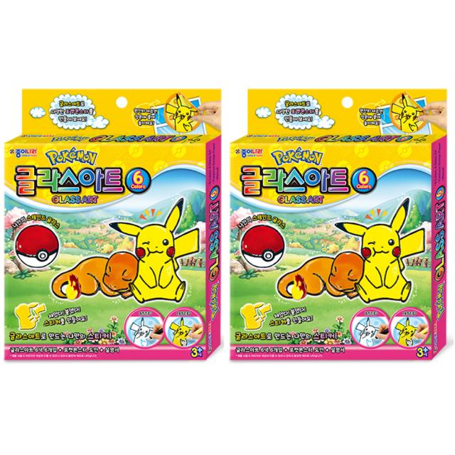 종이나라 포켓몬 글라스아트 10.5ml x 6색, 2세트, 혼합색상