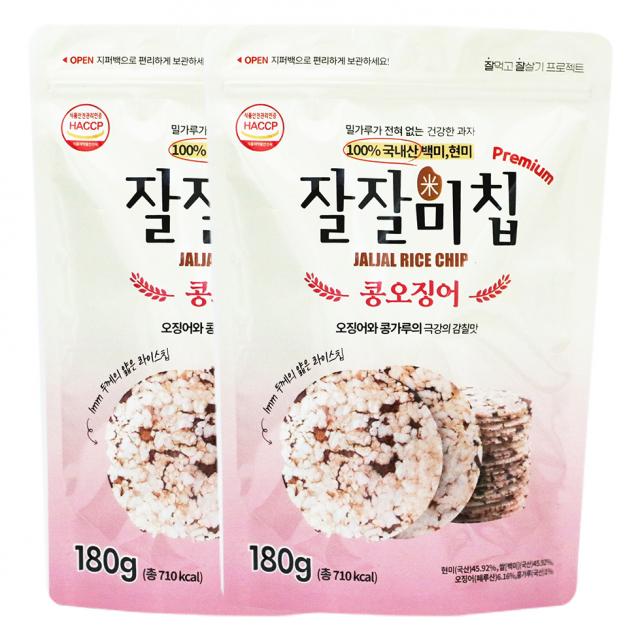 스위트영 잘잘미칩 콩오징어, 2개, 180g