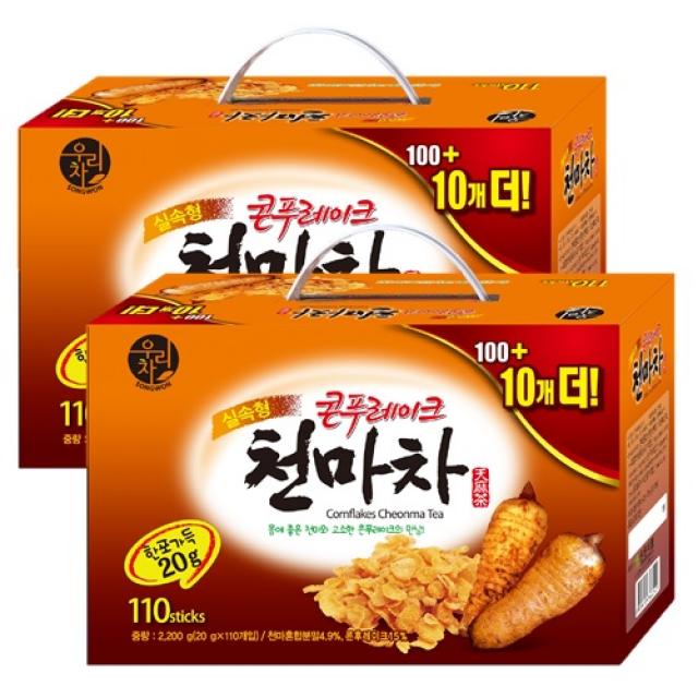 우리차 콘푸레이크 천마차, 2200g, 2개