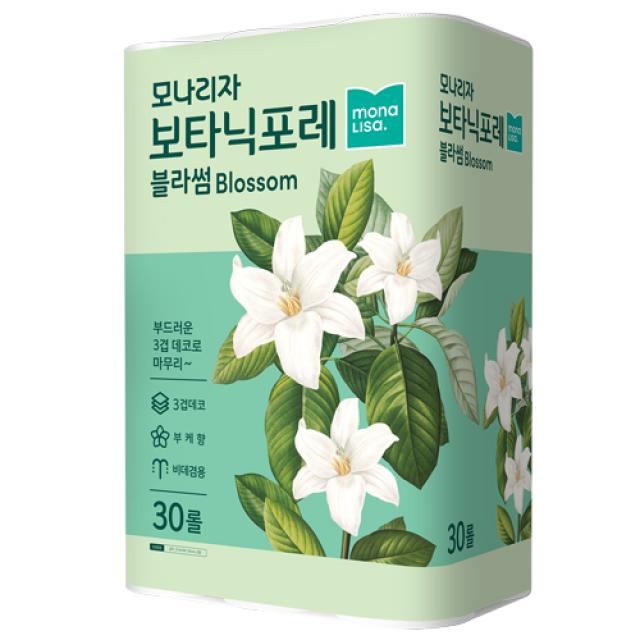 모나리자 보타닉포레 블라썸 3겹 화장지 27m 1팩 30롤