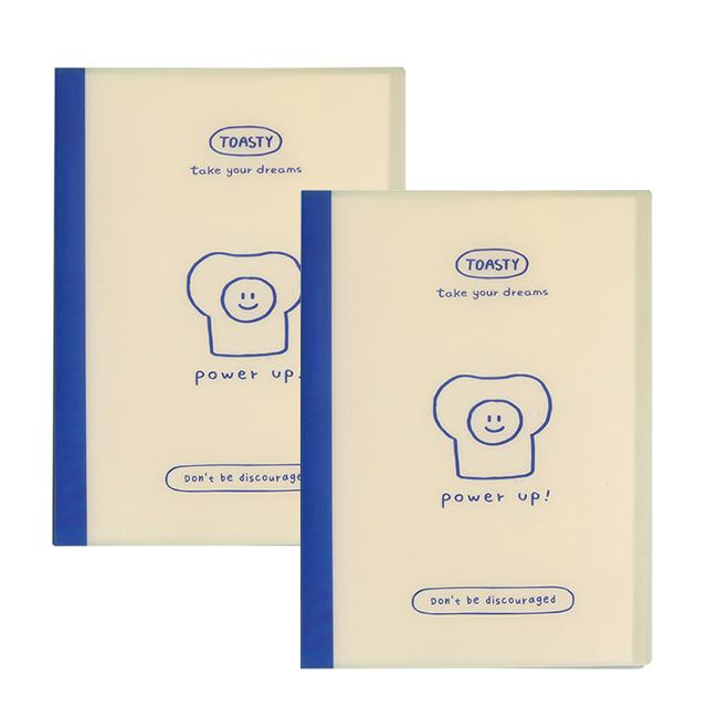 인디고 토스티 클리어 파일 A4 20p, 크림, 2개