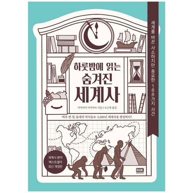 하룻밤에 읽는 숨겨진 세계사:세계를 바꾼 사소하지만 중요한 188가지 사건 알에이치코리아 미야자키 마사카츠