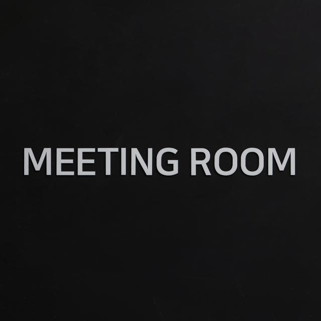 스튜디오투명 표지판 화이트, MEETING ROOM, 1개