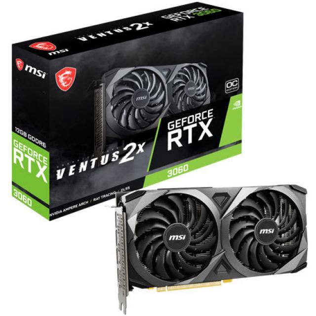 MSI 지포스 RTX 3060 벤투스 2X OC D6 12GB 그래픽카드 (MSI코리아), 단일상품