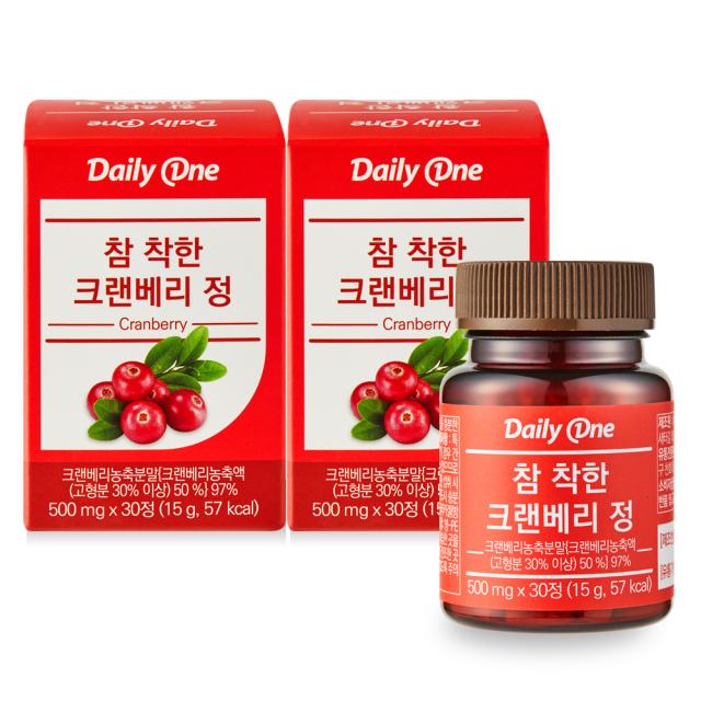 데일리원 참 착한 크랜베리 정 15g 30정 2개