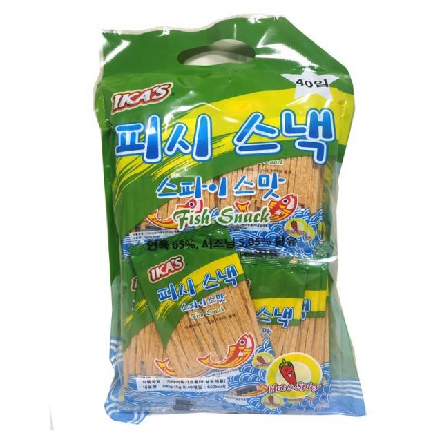 이카스 피시스낵 스파이스맛 40p, 1개
