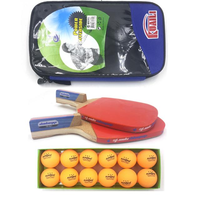 다담기 펜홀더 탁구라켓 2p + 3성 탁구공 12p 세트 Tr 001
