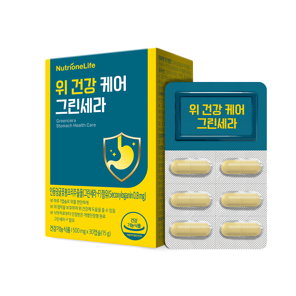 뉴트리원 위 건강 케어 그린세라 15g, 30캡슐, 1개