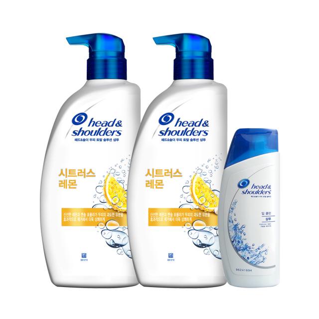 헤드앤숄더 시트러스 레몬 샴푸 750ml x 2p + 딥클린 샴푸 90ml, 1세트