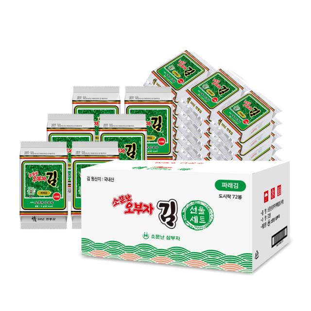 소문난오부자 파래 도시락김 5g x 72p, 1개, 360g