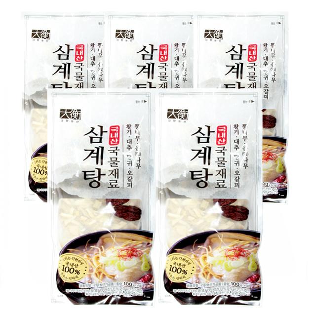 삼계탕 백숙재료, 100g, 5개