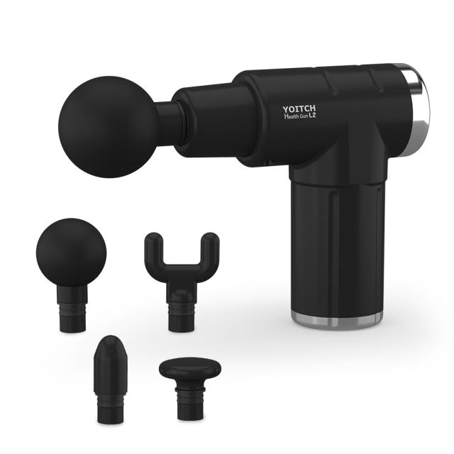 요이치 L2 무선 진동 헬스 마사지건 JM-40 + 마사지 헤드 4종 + 충전 케이블 세트, JM-40