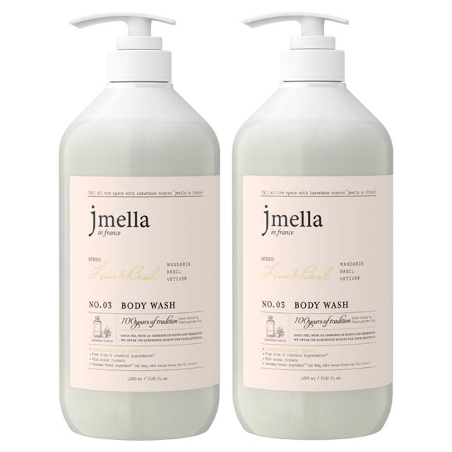 제이멜라 인 프랑스 라임 앤 바질 바디워시 시트러스향 2개 1000ml