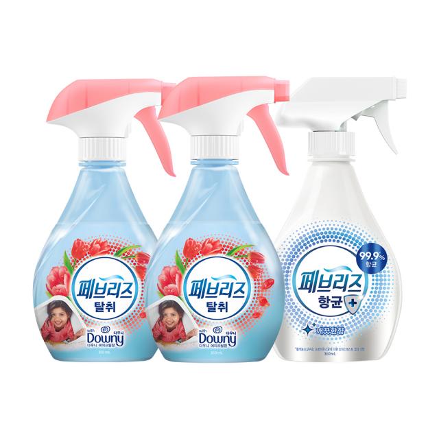 페브리즈 섬유탈취제 다우니향 360ml x 2p + 깨끗한향 360ml 세트, 1세트