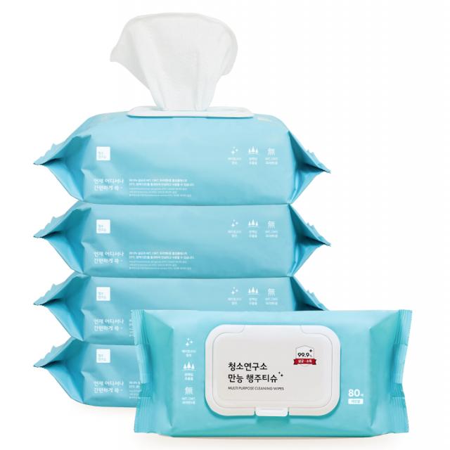 청소연구소 만능 행주티슈, 5팩