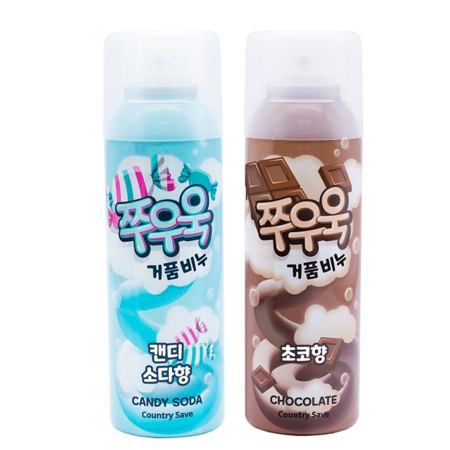 컨트리세이브 쭈우욱 폼솝 버블클렌져 달콤향 200ml x 2종 세트, 1세트