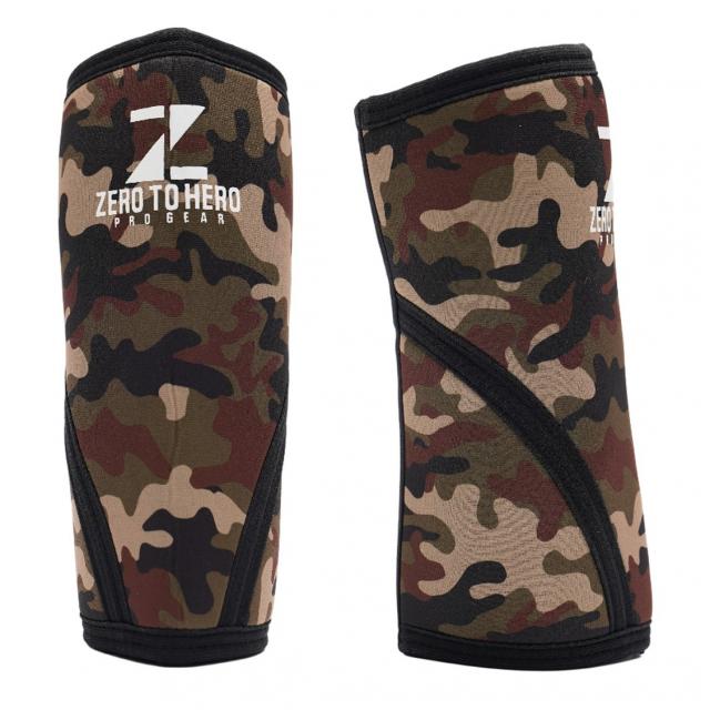 제로투히어로 네오프렌 헬스 팔꿈치보호대 7mm Original camo 양쪽 세트, 1세트