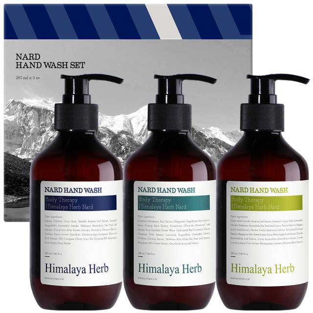 부케가르니 나드 핸드워시 라벤더머스크 280ml + 티트리로즈마리 280ml + 레몬민트 280ml 세트 280ml 1세트