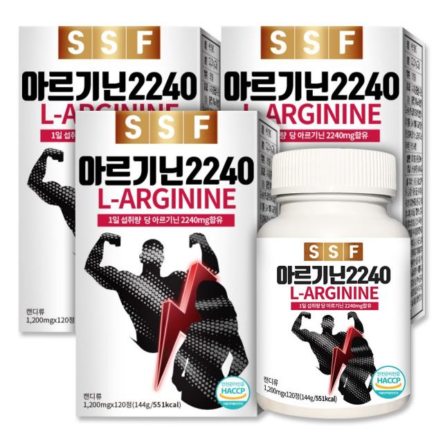 순수식품 고함량 L-아르기닌 2240 1200mg 120정 3개입, 1200mg, 360정