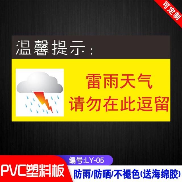 제시판 날씨 플래그 경고 패 금지한다 뇌우전기 충전 조심함 복조 을 삼가다 접근함 표지판 여기서 머무르다 1641340423, 40x50cm, LY-05