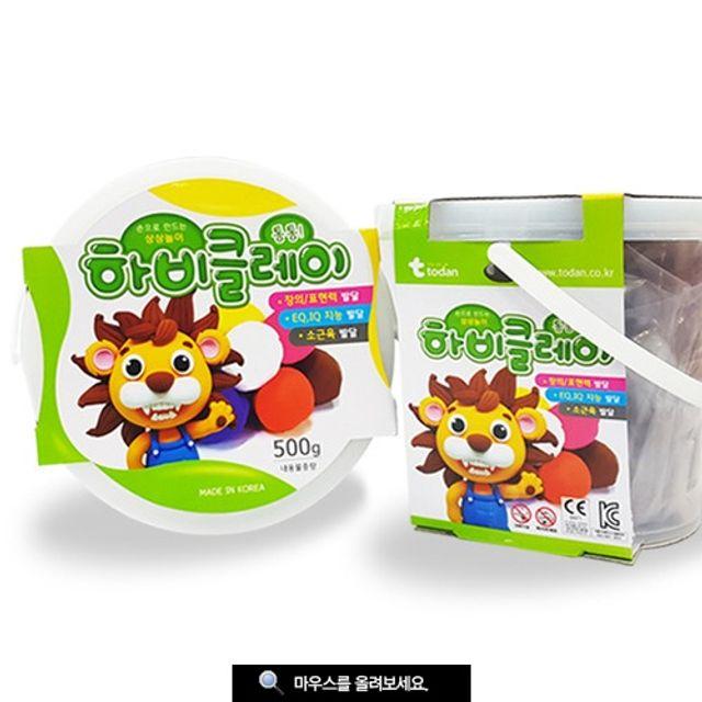 GW7993550 교재 점토 500g 류 사무 문구 준비물 갈색 하비클레이 gm-01792