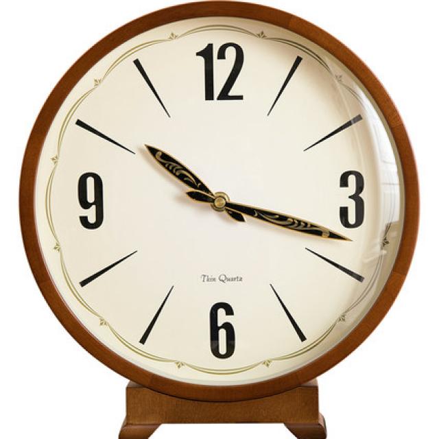 인테리어탁상시계 원목 심플 크리에이티브 좌중식 빈티지 홈 거실, 옵션01