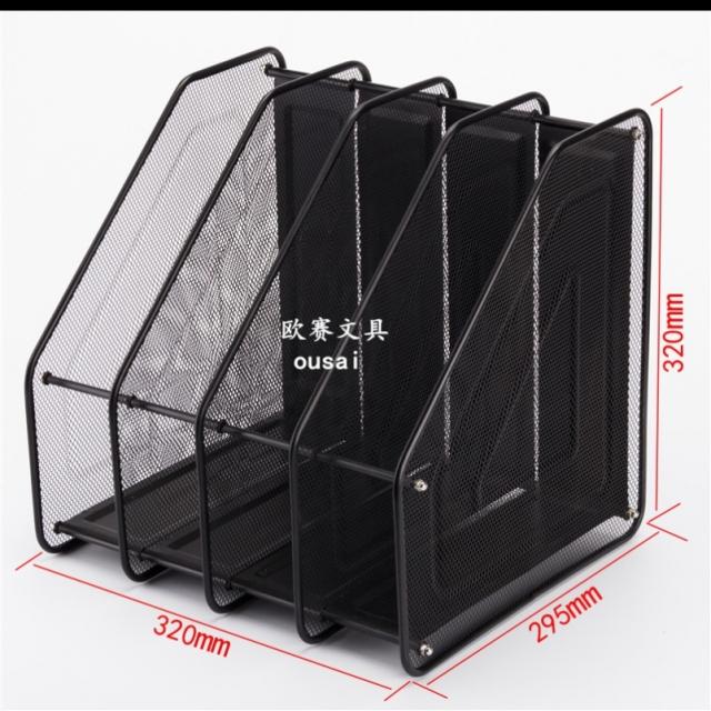 서류받침대 3단 4단 파일박스 문서보관함 데이터 서류철 작업공간 데스크 가로타입 학생 클린 횡식 ., T04-직각 4폭 블랙색