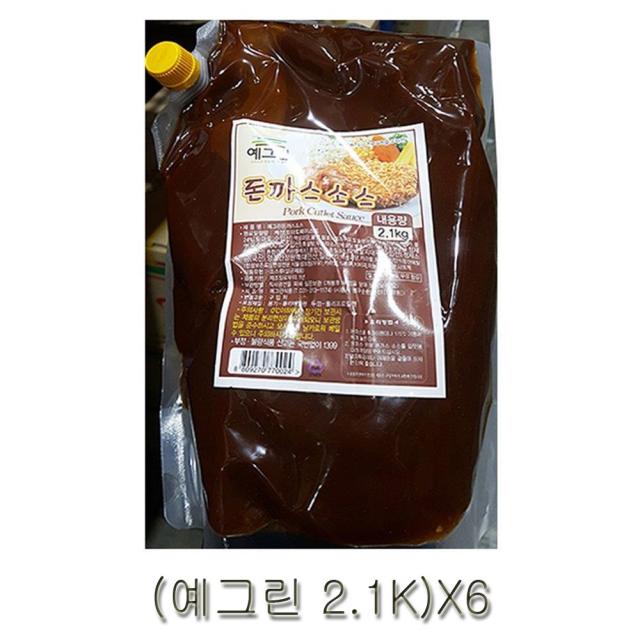 예그린 돈까스소스 2.1Kg X6 정성가득 돈가스소스 간단요리 건강에좋은음식 경양식돈까스소스 돈가스소스 돈까스소스 맛있는소스 업소용식자재 업소용식재료 정성가득, 본상품선택