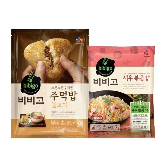 (냉동)비비고 새우볶음밥420gx1개+주먹밥(불고기)볶음밥500gx1개, 1세트