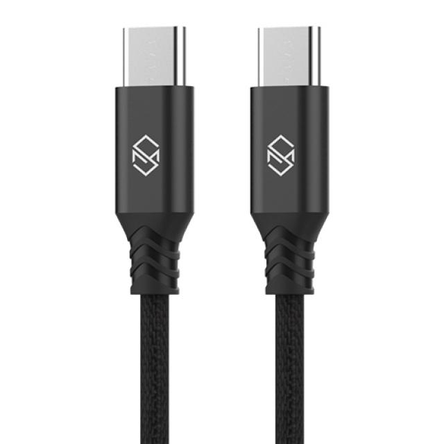 신지모루 더치패브릭 USB C타입 고속충전 케이블 1m, 블랙, 2개입