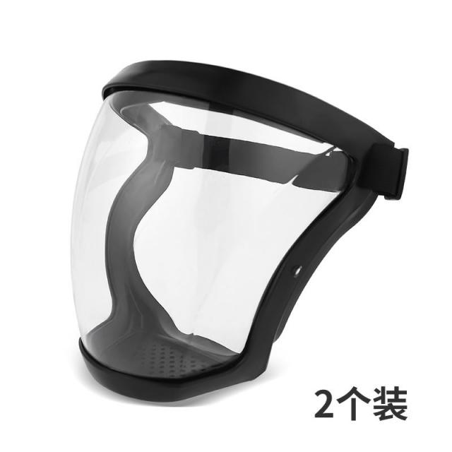 페이스 쉴드 고답적 명 전기용접 얼굴 전체 고화질 먼지 방지 용접공 전용 오일 튀다 때리다 약을 뿌리다 4892247902, 블랙 (소프트 재질 _고화질 안개 가