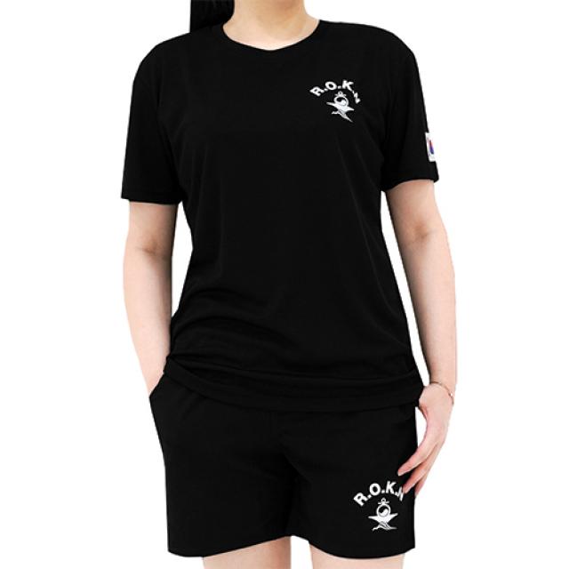  100% 국산 Rokn 해군 반팔 티셔츠 군인 기능성 쿨론티 S 4xl