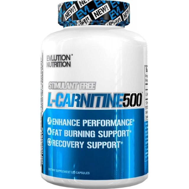 Evlution 영양 L-Carnitine500 | 각 서빙에서 순수 L 카르니틴 500 mg | 자극제없는 | 캡슐 (120 인분), 1, 단일상품