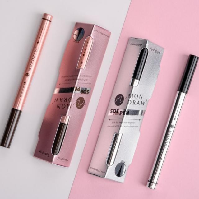 몬드로우 리퀴드 점막 아이라이너 브라운 블랙 1ml ( 지워지지않고 번짐없는 붓펜 안번지는 번지지않는 붓 펜 아이라인너 워터프루프 ), 리퀴드 아이라이너 (블랙)