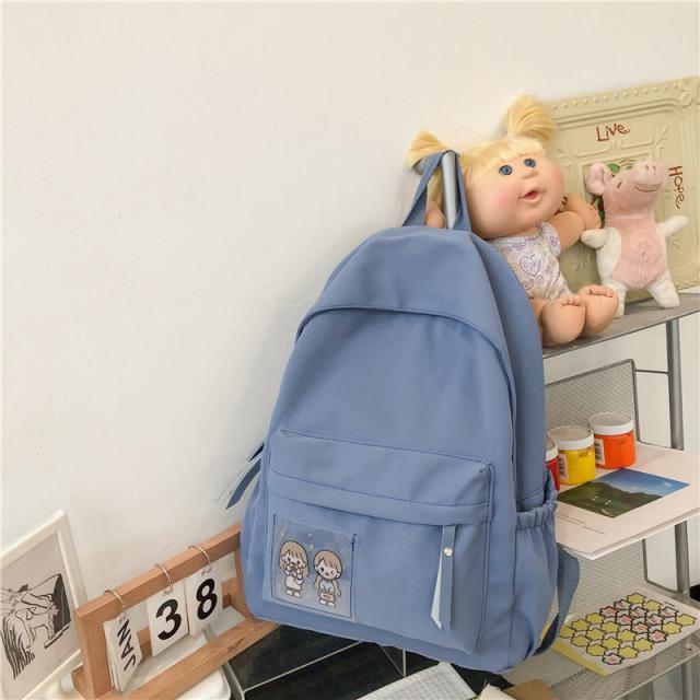 DIRUN KORELAN 일본계 인스 백팩 여 2022 한국판 고등학교 대학생 책가방 여하라주쿠 모리계 순색간백팩을 예약하다.