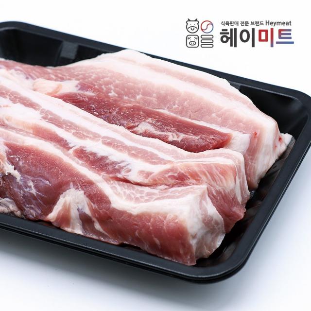 [헤이미트] 국내산 한돈 돼지 삼겹살 1kg 수육용 보쌈용 냉장 1개