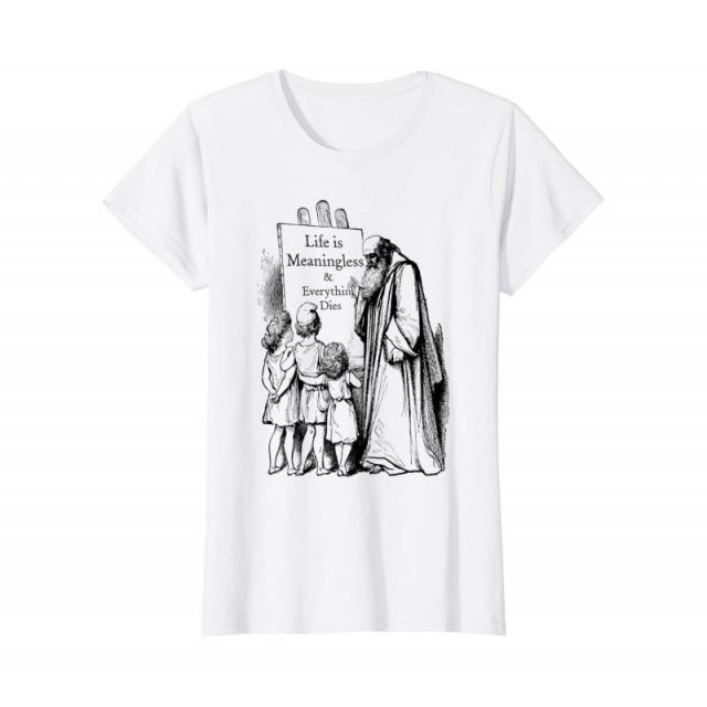 (사이즈XL) Life is Meaningless-인생은 무의미하다-니힐리스트의 철학 T셔츠 T셔츠 니트통판