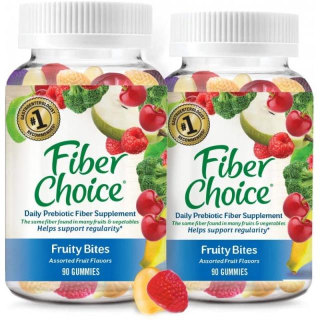 Fiber Choice Fruity Bites Prebiotic Fiber Gummies # 1 위장병 전문의 추천 ⱡ 정기적 지원 지원 * P