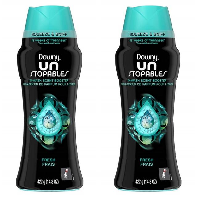 다우니 섬유 유연제 422g 2팩 센트 부스터 언스토퍼블 프레쉬 향 Downy Unstopables In-Wash Scent Booster Beads Fresh 14.8 Ounce, 1set