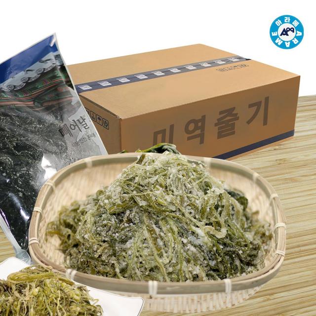 FOOD염장미역줄기 2kg x 5봉 염장미역줄기 염장곰피미역 염장미역 염장쇠미역 전통미역 완도미역FW47056B, 1