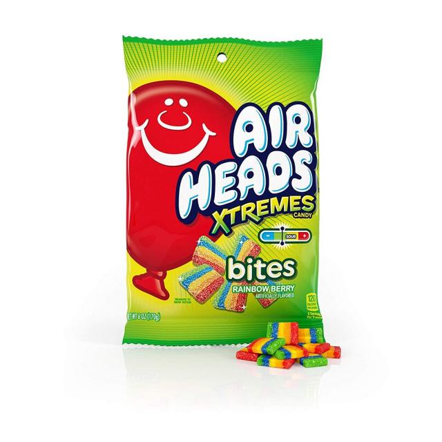 Airheads Xtremes Bites Rainbow Berry 익스트림캔디 바이츠 레인보우베리 12팩 오트밀 페인트 눈깔 금연 임산부간식 사탕 캔디, 1set