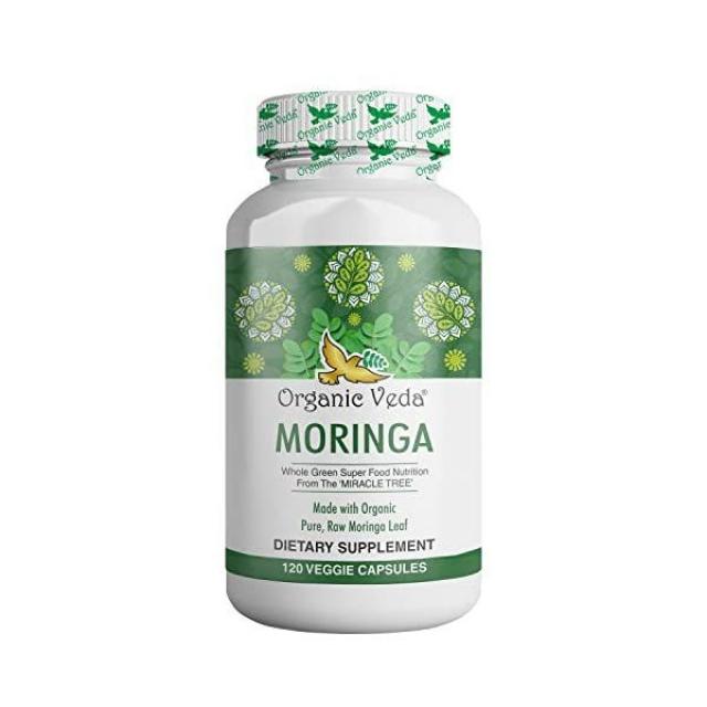 미국직배송 Organic Veda Moringa정 – 100% Pure Moringa Supplement Made from Raw Dried 모링가잎 leaf - Non-GMO W, 단일상품