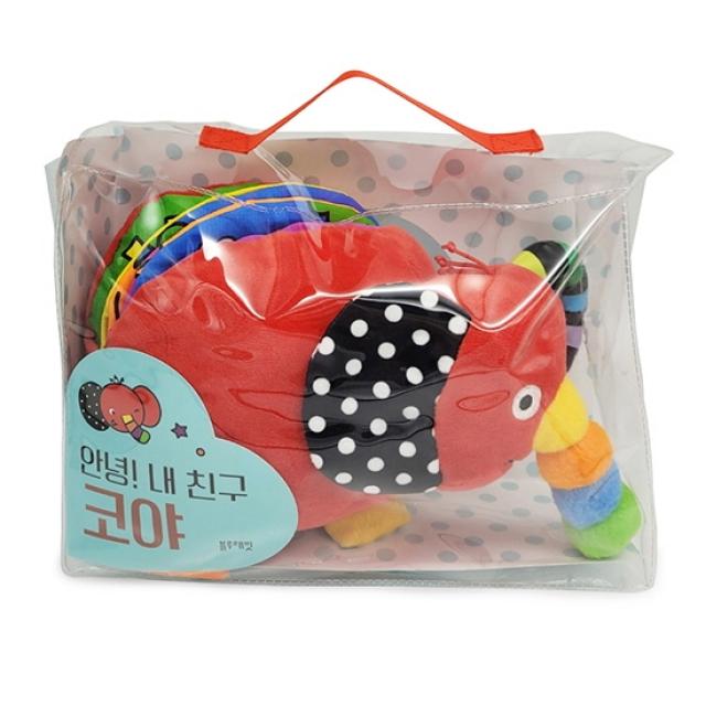 안녕! 내 친구 코야:감각 자극 오감 발달 아기 헝겊책 1개 블루래빗