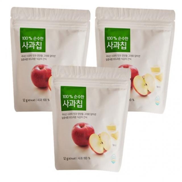 올가홀푸드 100% 순수한 사과칩, 24개, 12g
