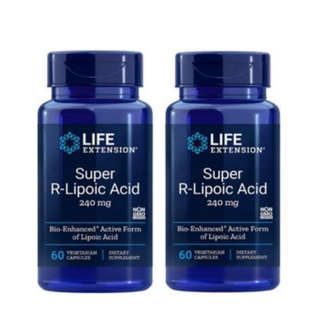 (해외) Life Extension 라이프익스텐션 슈퍼 R-알파리포산(알리포산) 240mg 60정, 2개