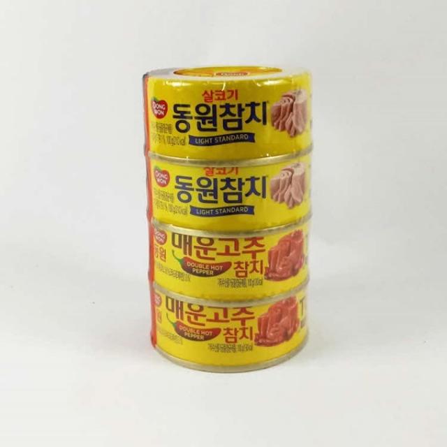 서울쇼핑 / 동원 참치 살코기+매운고추 100g 2+2 X 20, 단일 수량