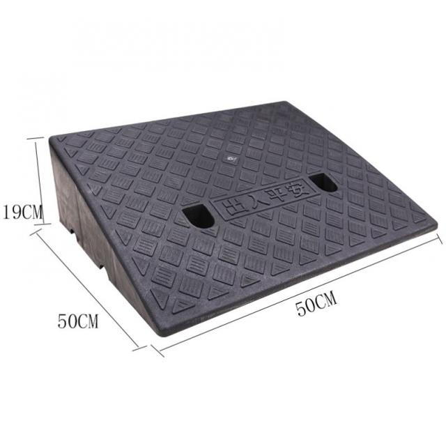 셀럽샵 매트보드 패드판 입구 비스듬함 대 소매부 길 연 비탈 교통 멀티 답보함 내리막 묶음 페달 튼튼한, 블랙 롱 50 와이드 50 하이 19