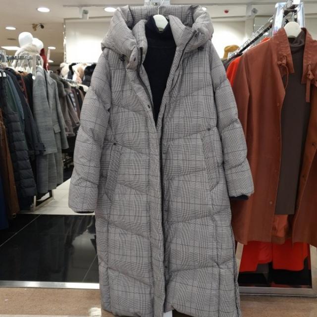 조이너스 체크무늬 구스 롱패딩 JA9W1-WIH220